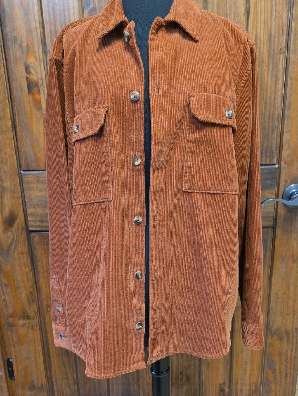 NWT GAP Rust Brown Corduroy Shirt Jacket - Size L